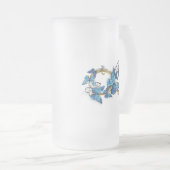 Unendlichkeit von Monarchfaltern Mattglas Bierglas (VorderseiteRechts)