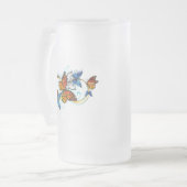 Unendlichkeit von Monarchfaltern Mattglas Bierglas (Vorderseite Links)