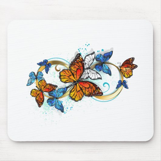 Unendlichkeit von Monarchfaltern Mousepad (Vorne)