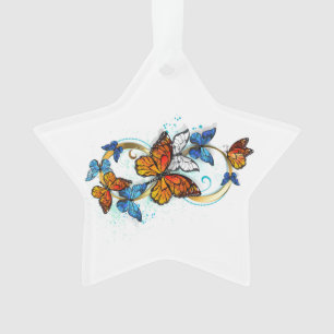 Unendlichkeit von Monarchfaltern Ornament