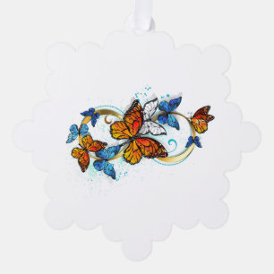 Unendlichkeit von Monarchfaltern Ornament Karte