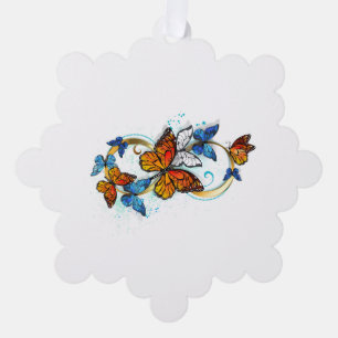 Unendlichkeit von Monarchfaltern Ornament Karte