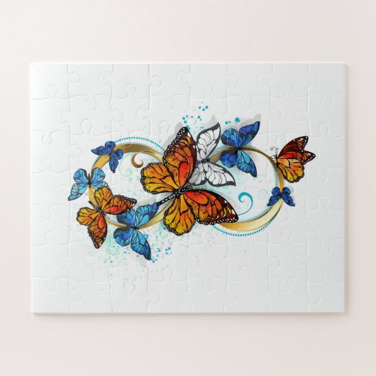 Unendlichkeit von Monarchfaltern Puzzle (Horizontal)