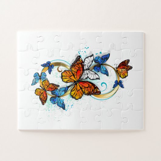 Unendlichkeit von Monarchfaltern Puzzle (Horizontal)