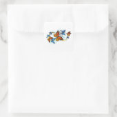 Unendlichkeit von Monarchfaltern Quadratischer Aufkleber (Tasche)