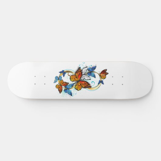 Unendlichkeit von Monarchfaltern Skateboard (Horizontal)