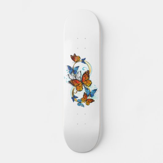 Unendlichkeit von Monarchfaltern Skateboard (Vorderseite)