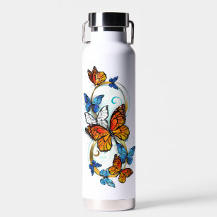 Unendlichkeit von Monarchfaltern Trinkflasche
