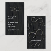 Unendlichkeit - Wissenschaftler-dunkelgraue Visitenkarte (Vorne/Hinten)