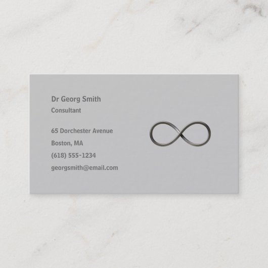Unendlichkeit - Wissenschaftler-Visitenkarte Visitenkarte (Vorderseite)