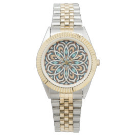 Unendlichkeits-Blumenmandala Armbanduhr