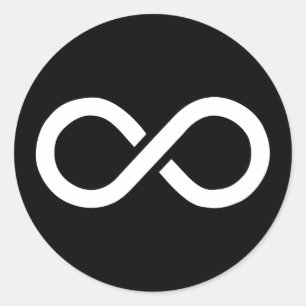 Unendlichkeits-Ideologie Runder Aufkleber