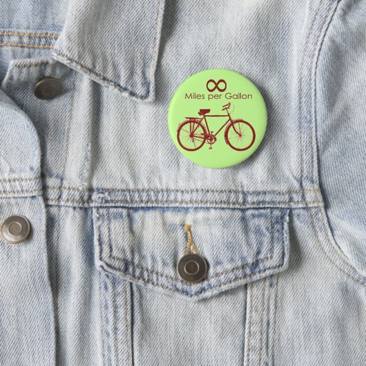Unendlichkeits-Meilen pro Gallonen-Fahrrad-Knopf Button (Beispiel)