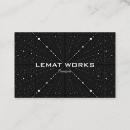 Unendlichkeits-Raum-Punkte - Schwarz Visitenkarte