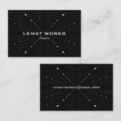 Unendlichkeits-Raum-Punkte - Schwarz Visitenkarte (Vorne/Hinten)