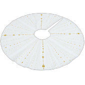 Unendlichkeits-Raum punktiert 2 -weiß und Gold Polyester Weihnachtsbaumdecke (Schrägansicht)