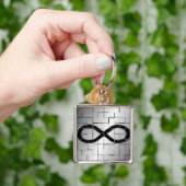Unendlichkeits-Symbol im Labyrinth-abstrakten Schlüsselanhänger (Hand)