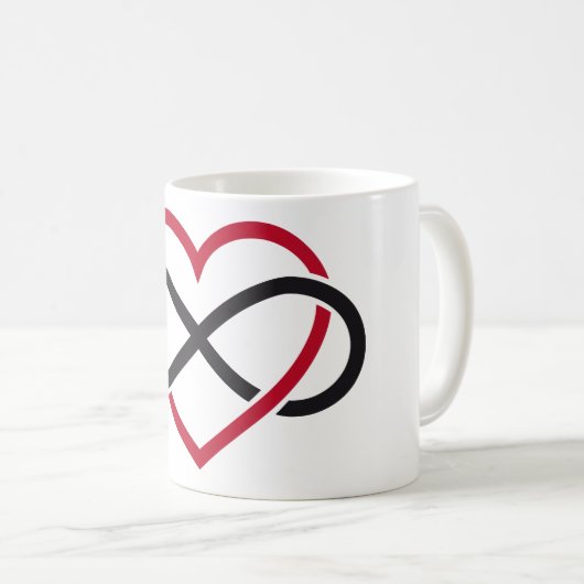 Unendlichkeitsherz, immer währende Liebe Kaffeetasse (VorderseiteRechts)