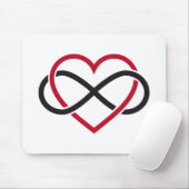 Unendlichkeitsherz, immer währende Liebe Mousepad (Mit Mouse)