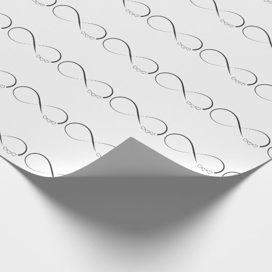 Unendlichkeitsherzsymbol Geschenkpapier (Ecke)