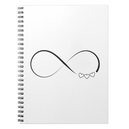 Unendlichkeitsherzsymbol Notizblock (Vorderseite)