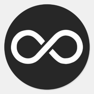 Unendlichkeitsideologie Runder Aufkleber