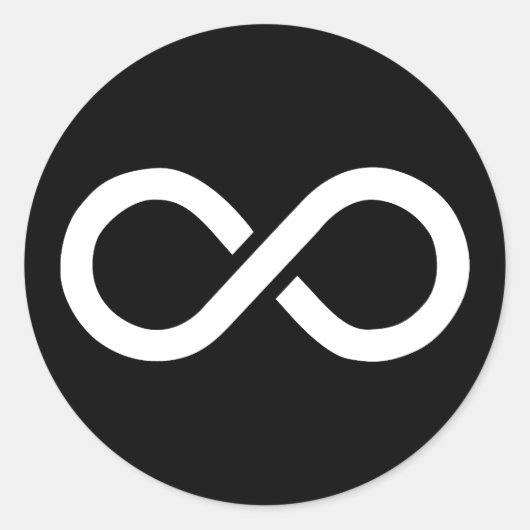 Unendlichkeitsideologie Runder Aufkleber (Vorderseite)