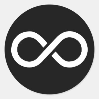 Unendlichkeitsideologie Runder Aufkleber