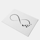 Unendlichkeitsschmetterlingssymbol Fußmatte (Schrägansicht)