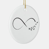 Unendlichkeitsschwalbensymbol Keramikornament (Rechts)