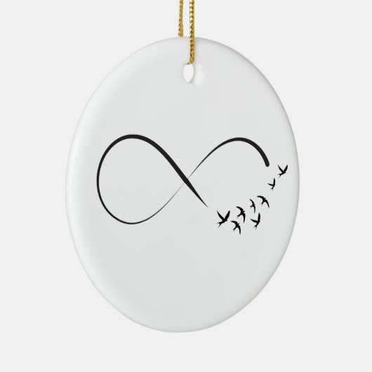 Unendlichkeitsschwalbensymbol Keramikornament (Rechts)