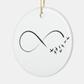 Unendlichkeitsschwalbensymbol Keramikornament (Links)
