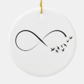 Unendlichkeitsschwalbensymbol Keramikornament (Hinten)