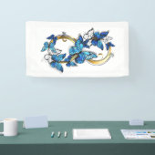 Unendlichkeitssymbol aus blauen Morpho-Schmetterli Banner (Messe)