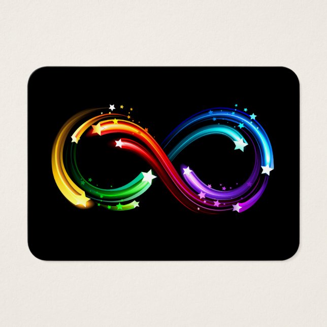 Unendlichkeitssymbol aus Regenbogenkometen (Vorderseite)