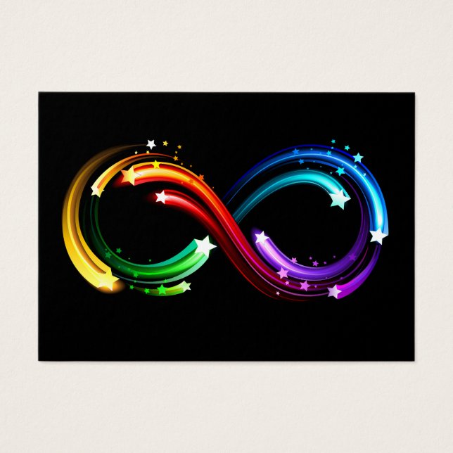 Unendlichkeitssymbol aus Regenbogenkometen (Vorderseite)