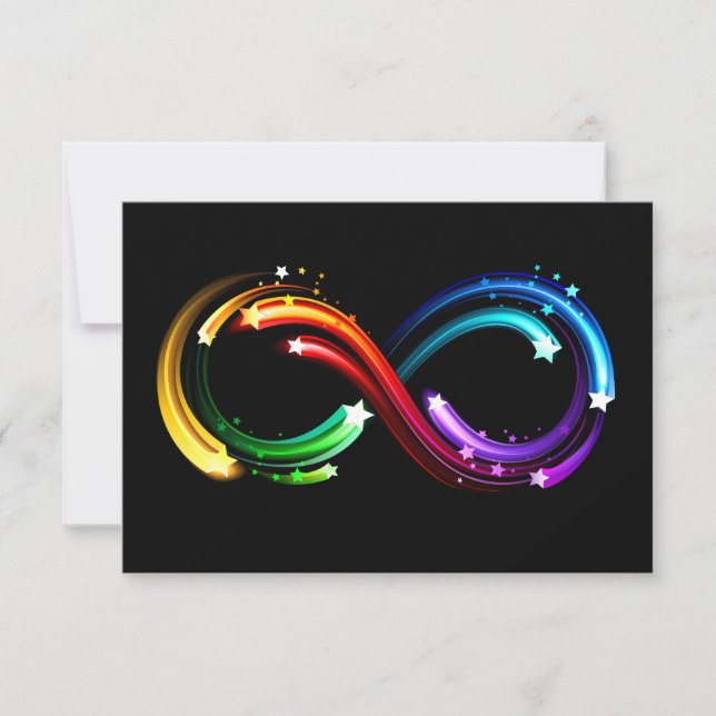 Unendlichkeitssymbol aus Regenbogenkometen (Vorderseite)