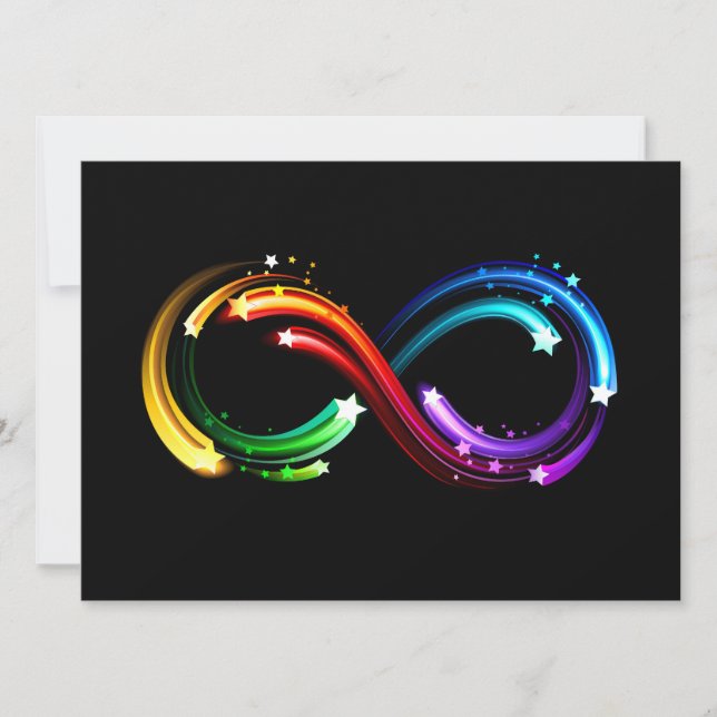 Unendlichkeitssymbol aus Regenbogenkometen (Vorderseite)