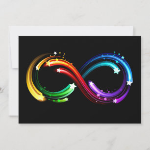 Unendlichkeitssymbol aus Regenbogenkometen Ankündigung