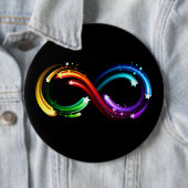 Unendlichkeitssymbol aus Regenbogenkometen Button (Beispiel)