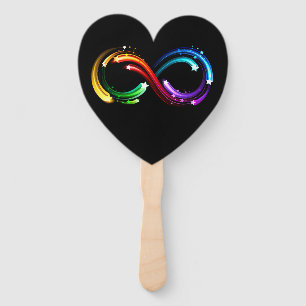 Unendlichkeitssymbol aus Regenbogenkometen Fächer