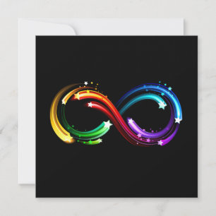 Unendlichkeitssymbol aus Regenbogenkometen Feiertagskarte