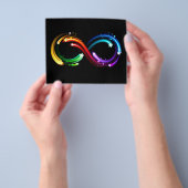 Unendlichkeitssymbol aus Regenbogenkometen Flyer (Gruppe)