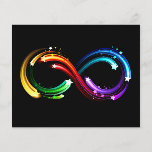 Unendlichkeitssymbol aus Regenbogenkometen Flyer
