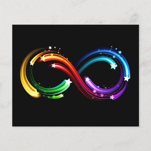 Unendlichkeitssymbol aus Regenbogenkometen Flyer (Vorne)