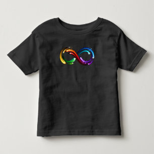 Unendlichkeitssymbol aus Regenbogenkometen Kleinkind T-shirt