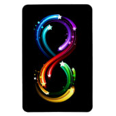 Unendlichkeitssymbol aus Regenbogenkometen Magnet (Vertikal)