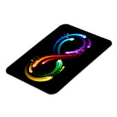Unendlichkeitssymbol aus Regenbogenkometen Magnet (Linke Seite)