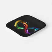 Unendlichkeitssymbol aus Regenbogenkometen Pappteller (Gewinkelt)