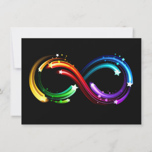 Unendlichkeitssymbol aus Regenbogenkometen Save The Date